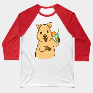 Quokka with a drink Baseball T-Shirt